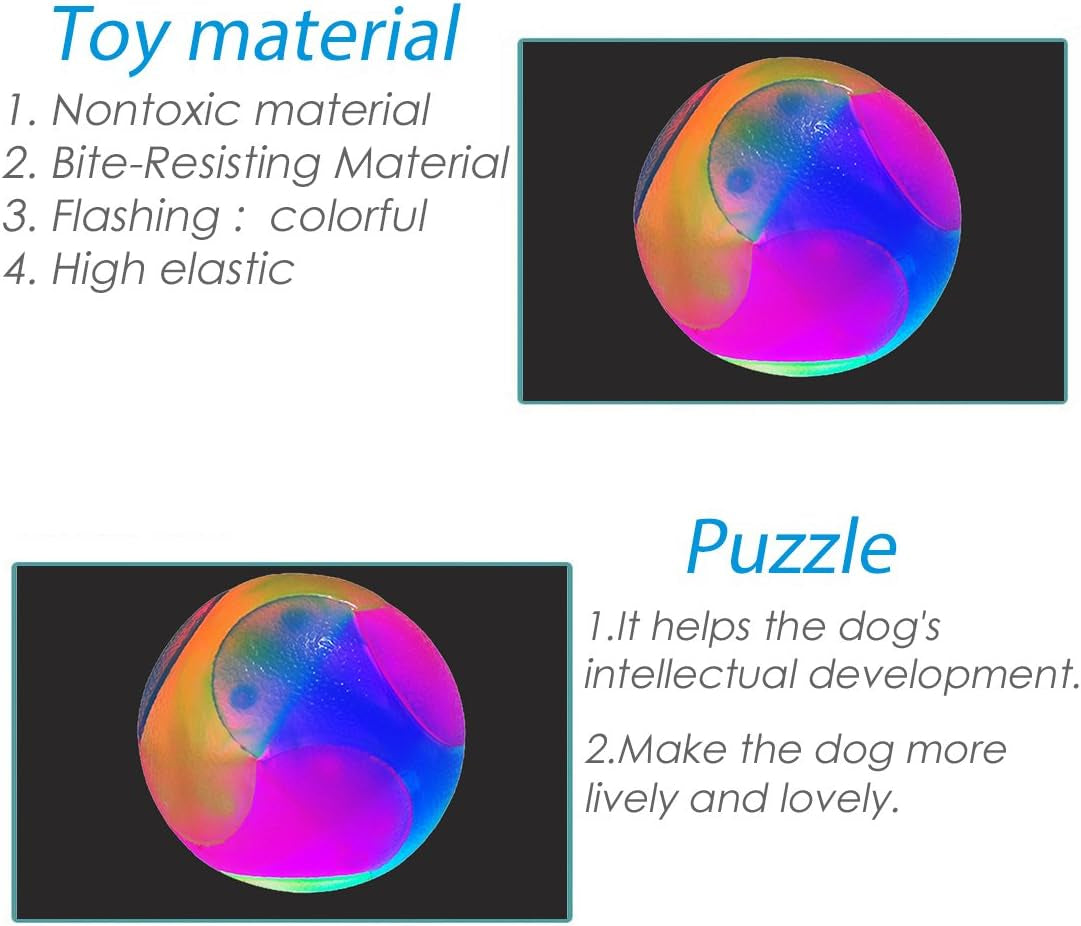 Illuminated LED Dog Balls - Glow-in-the-Dark Toys for Puppies, Cats, and Dogs