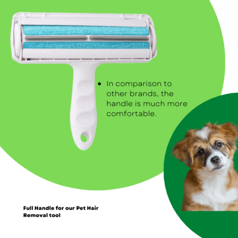 Reusable Pet Hair Remover Roller for Furniture, Upholstery, Carpets, and Car Interiors