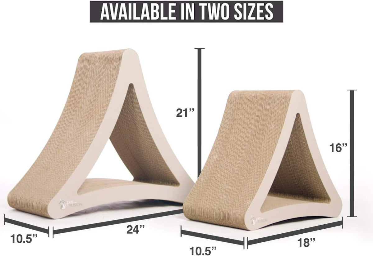 Vertical Cat Scratching Post with Three Sides, 18" x 10.5" x 15.9