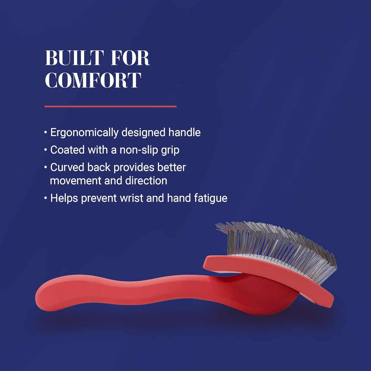 Big G Professional Slicker Brush for Dogs (Goldendoodles, Labradoodles, Poodles) - Efficient Grooming, Fluffing, and Detangling, Coral, Large