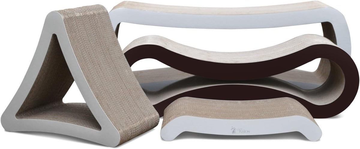 Vertical Cat Scratching Post with Three Sides, 18" x 10.5" x 15.9