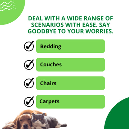 Reusable Pet Hair Remover Roller for Furniture, Upholstery, Carpets, and Car Interiors