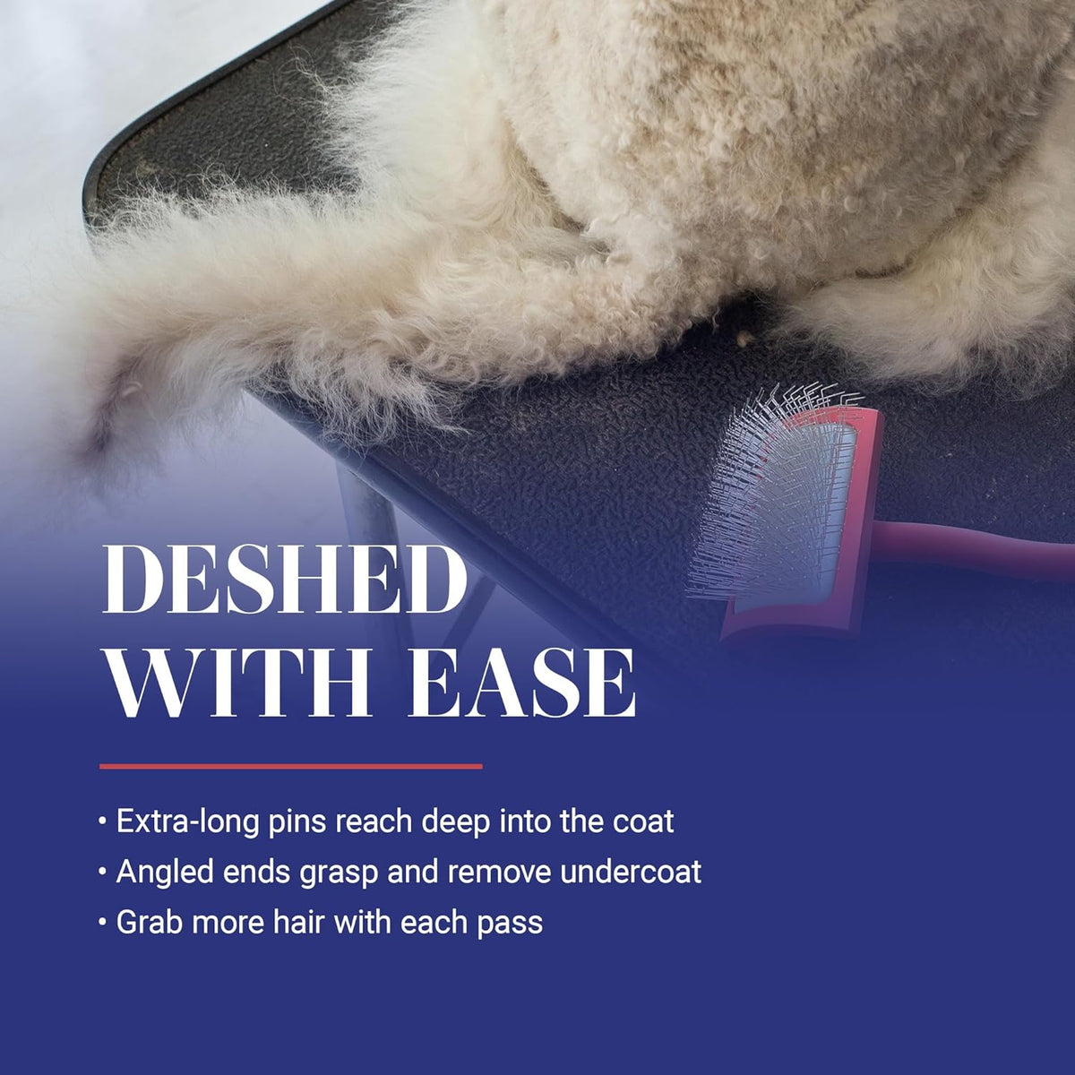 Big G Professional Slicker Brush for Dogs (Goldendoodles, Labradoodles, Poodles) - Efficient Grooming, Fluffing, and Detangling, Coral, Large