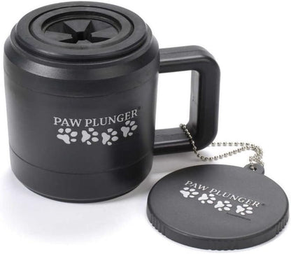 Paw Plunger – Dog Paw Cleaner - Dog and Puppy Essentials - Portable Dirty Paw Washer - Ideal for Medium Dogs - Black