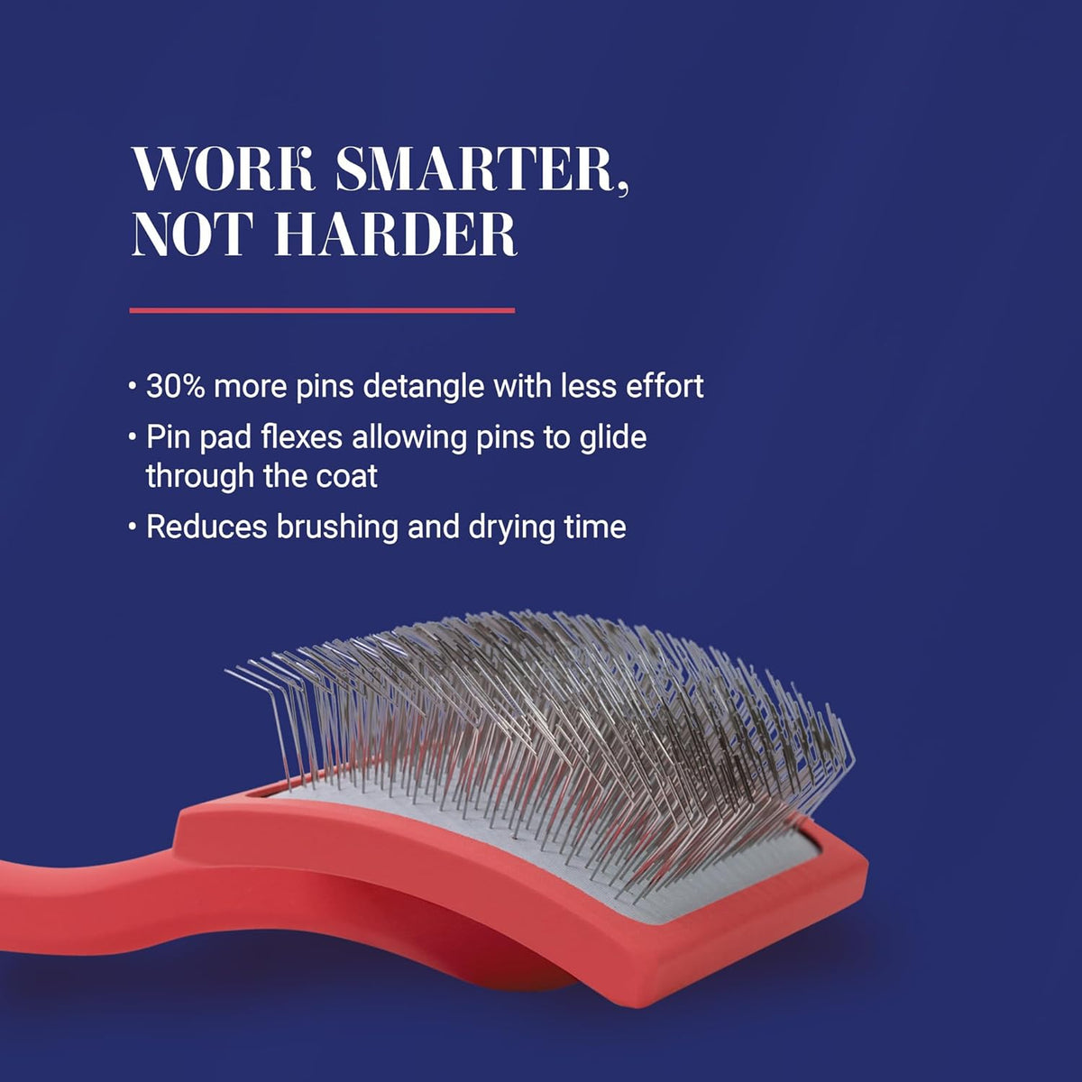 Big G Professional Slicker Brush for Dogs (Goldendoodles, Labradoodles, Poodles) - Efficient Grooming, Fluffing, and Detangling, Coral, Large