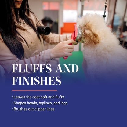 Big G Professional Slicker Brush for Dogs (Goldendoodles, Labradoodles, Poodles) - Efficient Grooming, Fluffing, and Detangling, Coral, Large